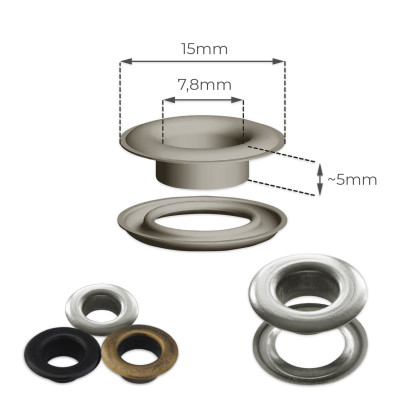 Капси с шайби, 7,8мм, никел, желязо